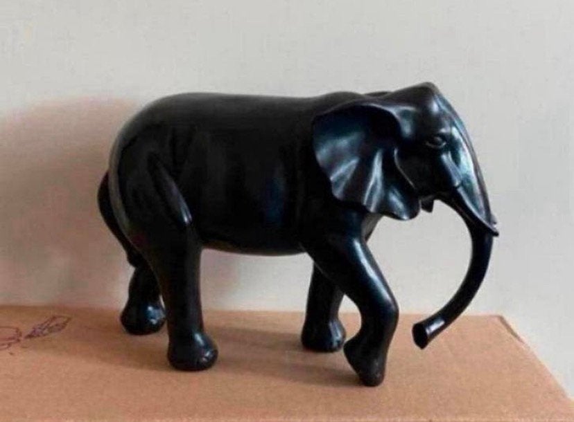 Olifant beeldje zwart, Verzenden, Zo goed als nieuw, Dier