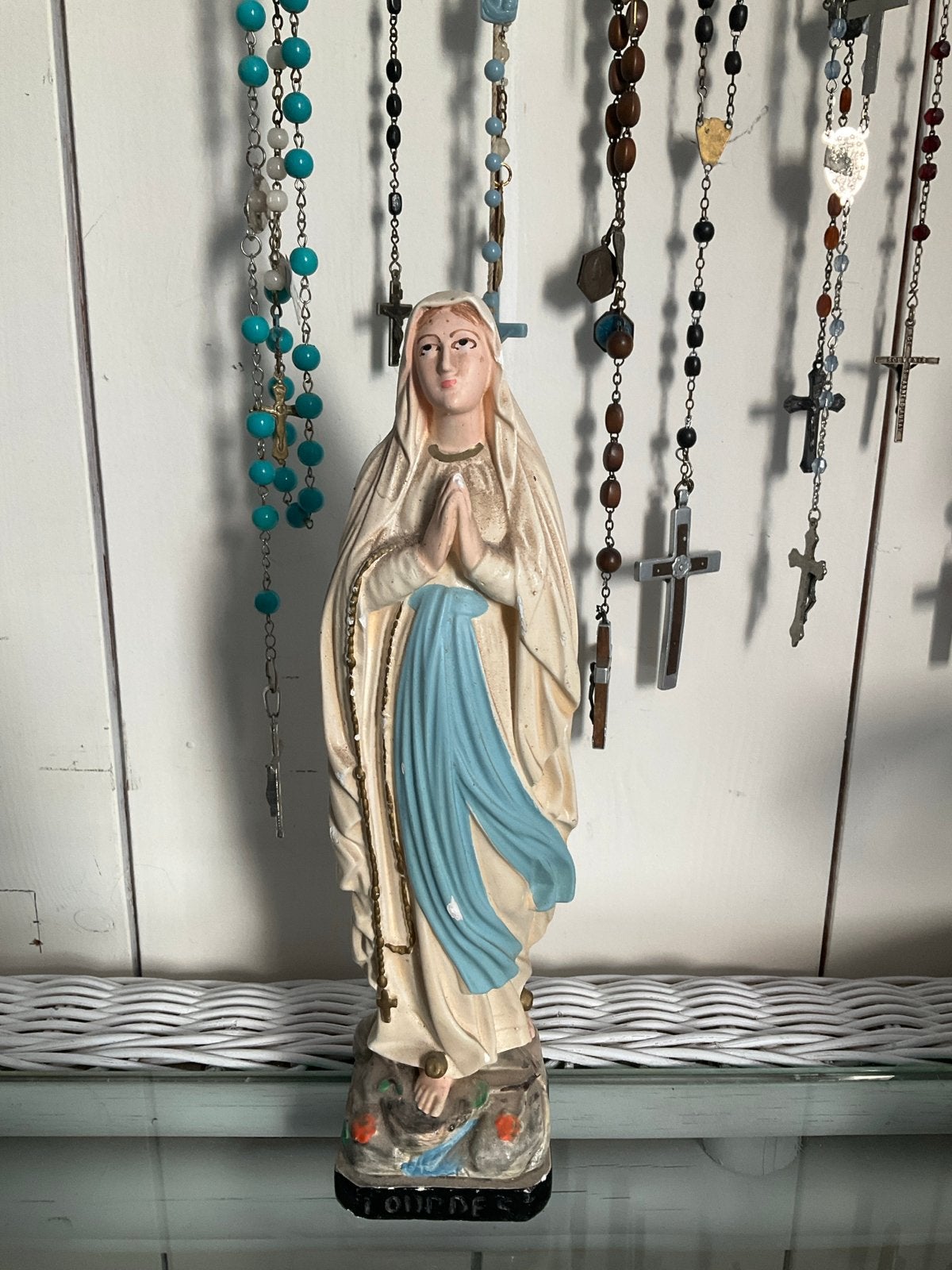 Vintage Mariabeeld Lourdes - Religieuze Decoratie, Ophalen of Verzenden