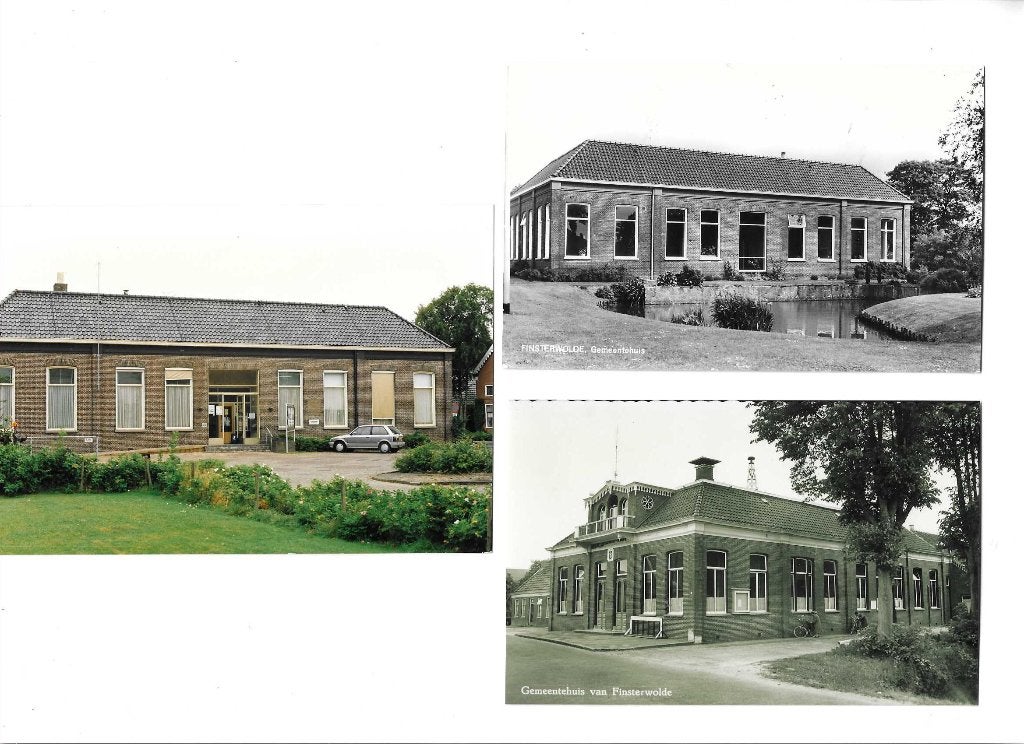 finsterwolde  3x  1ans+2foto  reiderland, Verzenden, 1940 tot 1960, Stad of Dorp