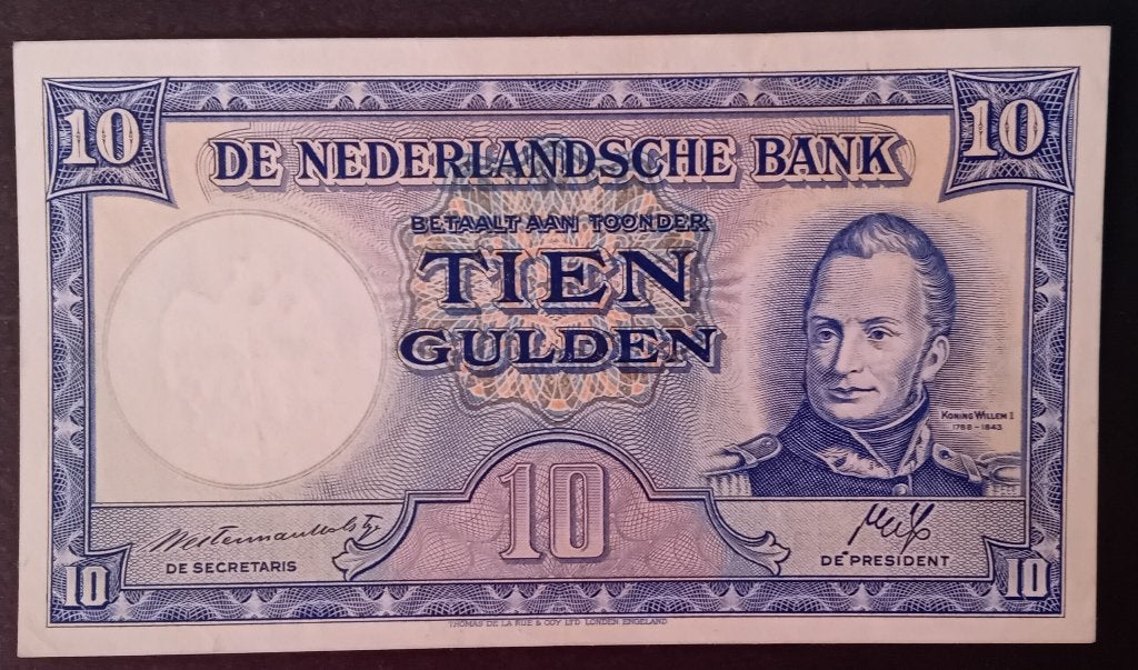 10 gulden 1945 II   de staatsmijnen, Ophalen of Verzenden, 10 gulden, Los biljet