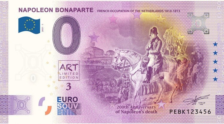0 Euro biljet Napoleon Bonaparte 2021, Ophalen of Verzenden, Overige landen