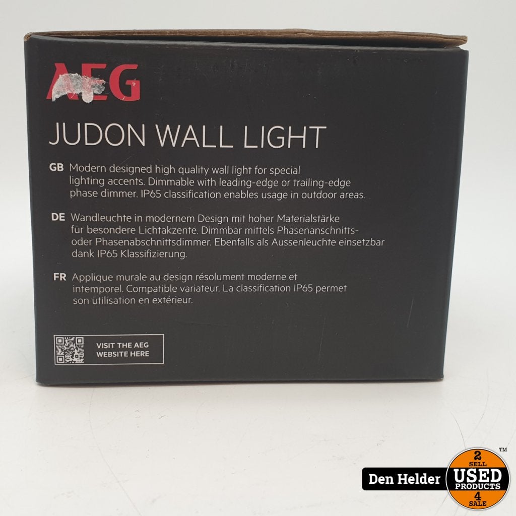 AEG Judon Wall Light - Nieuw in Doos, AEG, Zo goed als nieuw, Support@afg.com, Heinrich-Hertz-Str. 4
64331 Weiterstadt
Germany