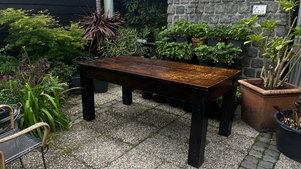 Eettafel Waalwijk (zelf afhalen), Huis en Inrichting, Tafels | Eettafels, Ophalen, Gebruikt, Koloniaal, 50 tot 100 cm