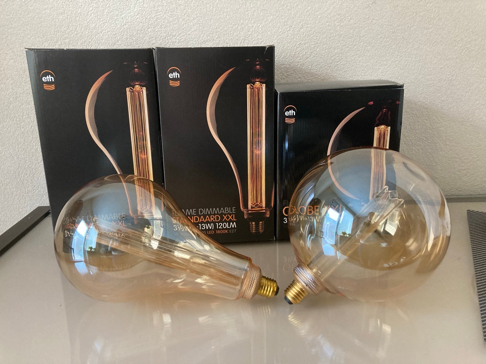 NIEUW 3 Grote Led lampen kooldraad XXL, Led-lamp, Dimbaar, Nieuw, Overige merken