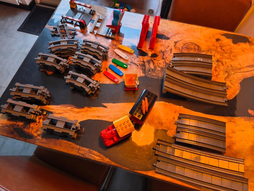 Grote Lego Duplo Treinbaan met Trein en Accessoires, Kinderen en Baby's, Speelgoed | Duplo en Lego, Gebruikt, Overige thema's