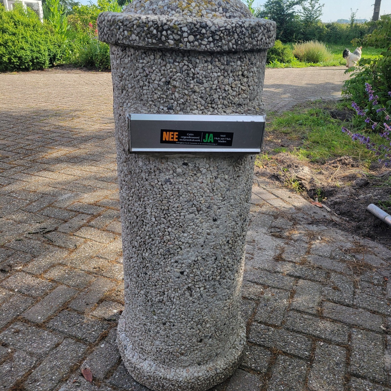 Betonnen Brievenbus Vrijstaand met Sleutel 100 cm, Ophalen of Verzenden, Gebruikt