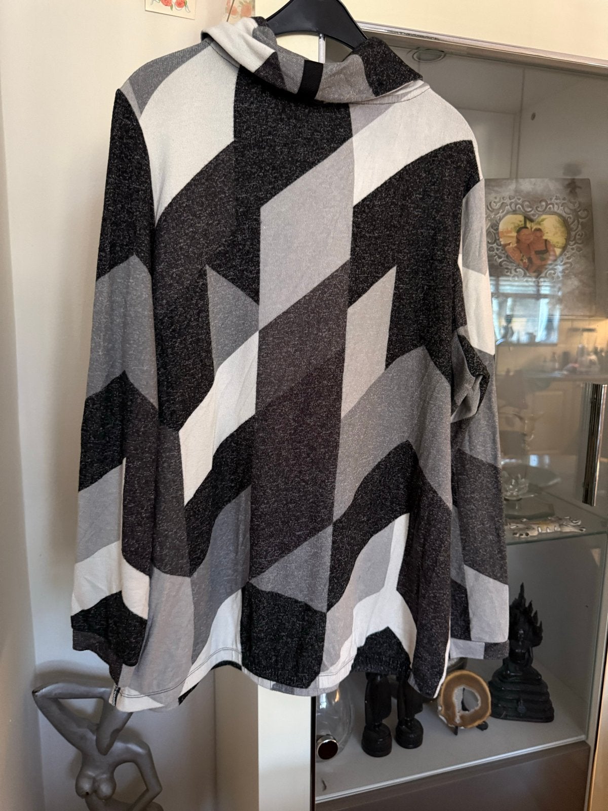 Cecil Trui XXL met Geometrisch Patroon Zwart Wit Grijs, Ophalen of Verzenden, Zo goed als nieuw, Maat 46/48 (XL) of groter, Meerkleurig