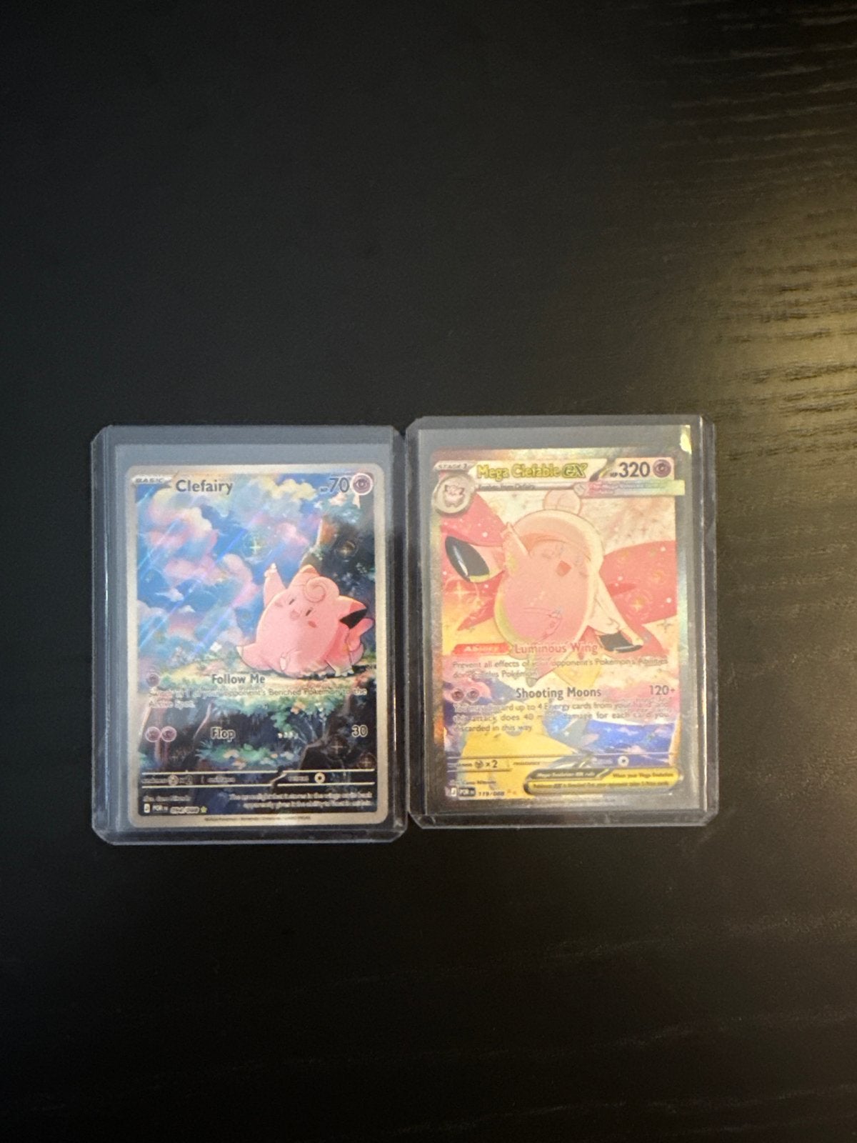 Pokémon kaarten: Clefairy & Mega clefable, Ophalen of Verzenden, Zo goed als nieuw, Meerdere kaarten