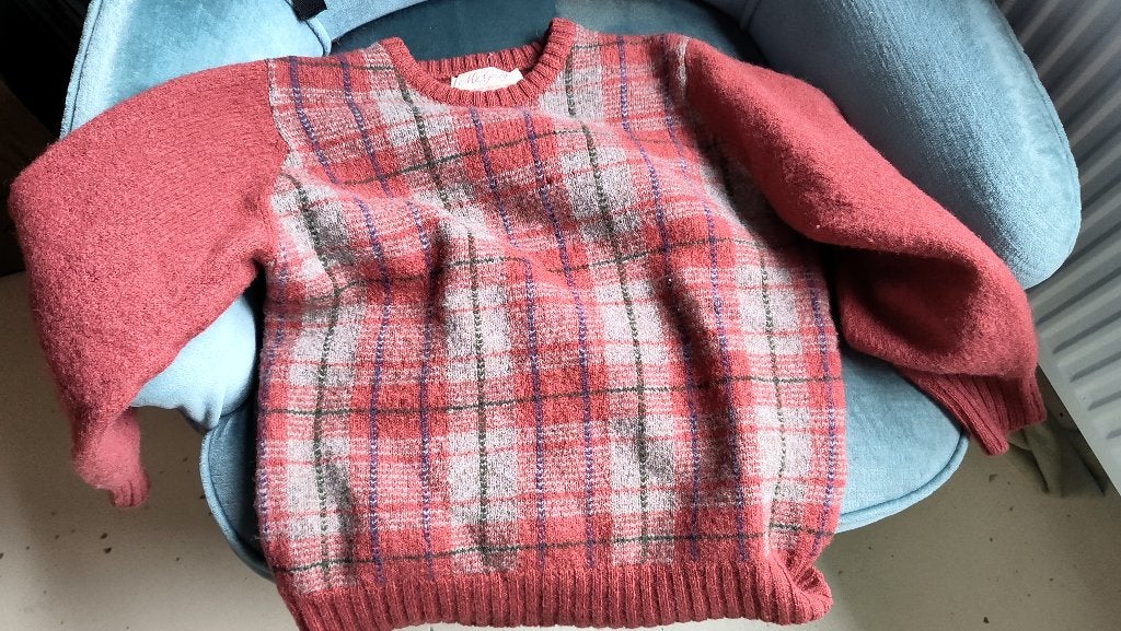 wollen shetland trui dames, M, Maat 38/40 (M), Oranje, Ophalen of Verzenden, Gedragen
