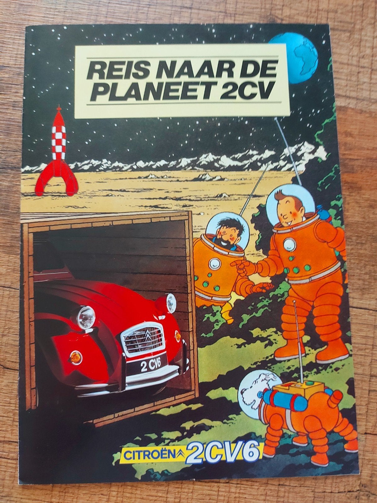 Super leuke Citroën 2CV eend 'Kuifje' folder, Ophalen of Verzenden, Zo goed als nieuw, Citroën