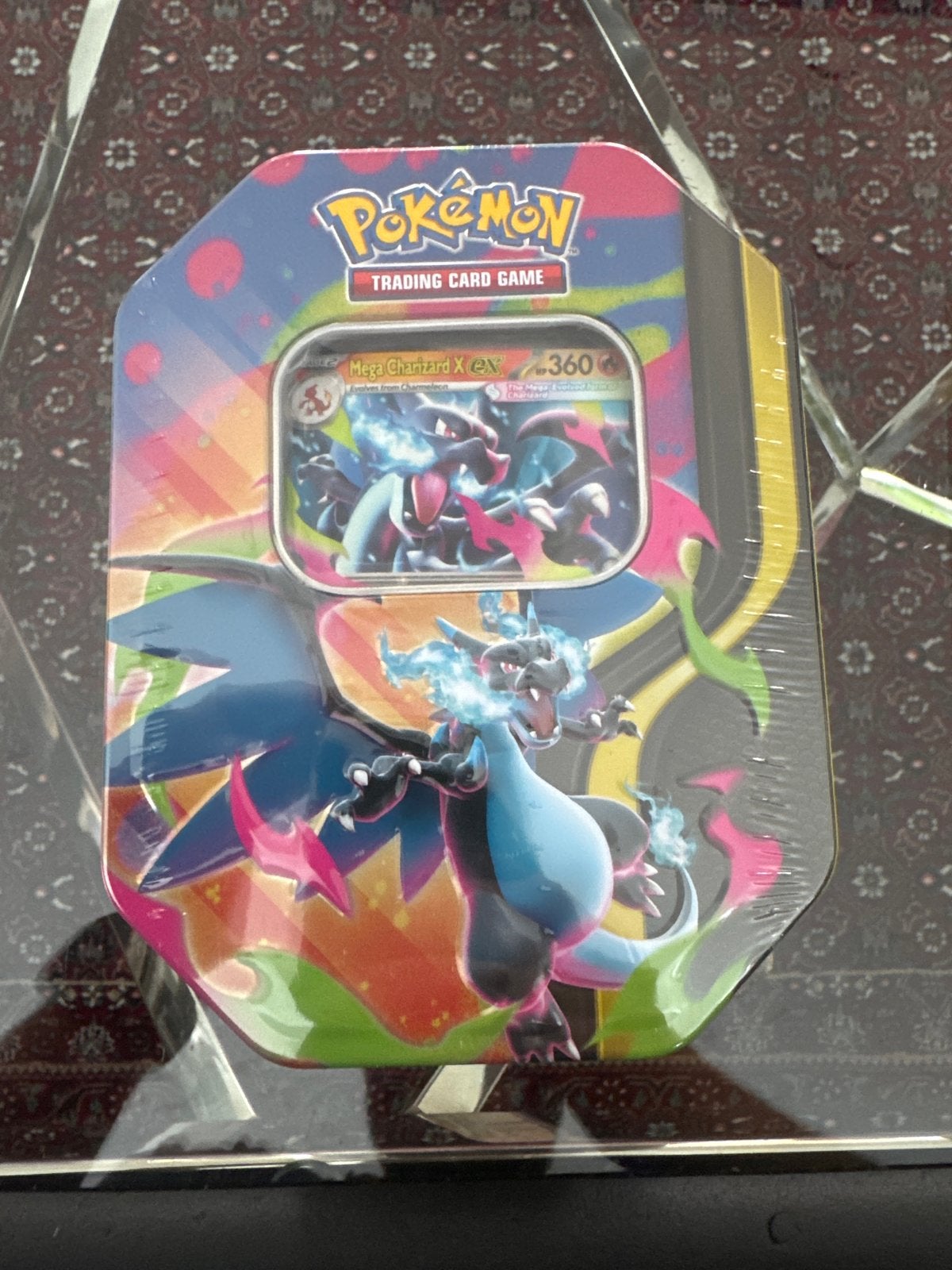 Pokemon Trading Card Game Mega Charizard X EX Tin Nieuw, Verzenden, Nieuw, Overige typen