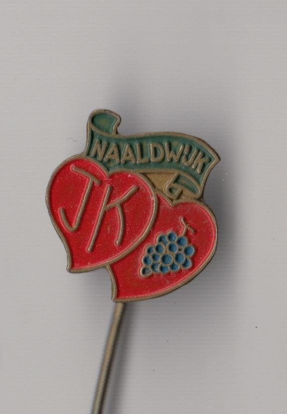 Naaldwijk JK Hartjes speldje, Verzamelen, Gebruikt, Niet vindbaar, Niet vindbaar, Speldje of Pin