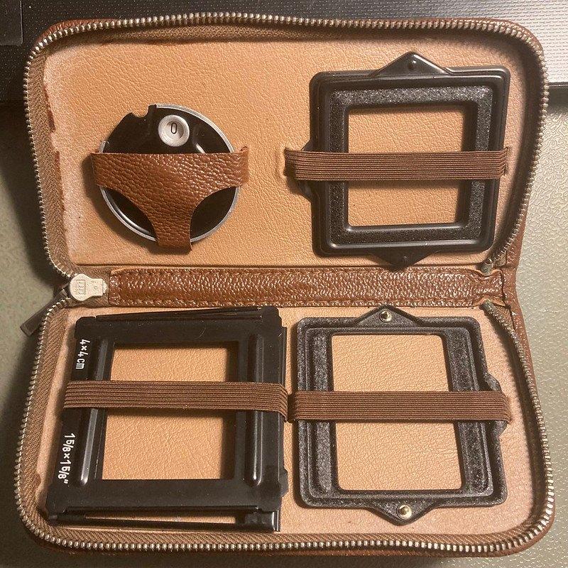 16 opnamekit in etui voor Rolleicord Va en Vb, Audio, Tv en Foto, Fotocamera's Analoog, Ophalen of Verzenden, Zo goed als nieuw