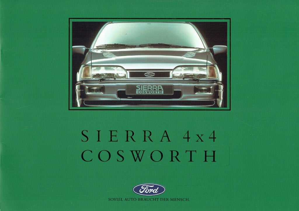 Folder Ford Sierra 4x4 Cosworth (Duitse uitgave - 1989), Verzenden, Gelezen, Ford