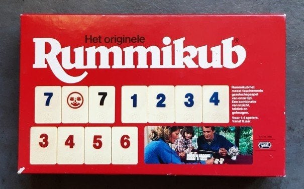 Het originele Rummikub gezelschapsspel, kleine versie, Een of twee spelers, Ophalen of Verzenden, Zo goed als nieuw, Goliath