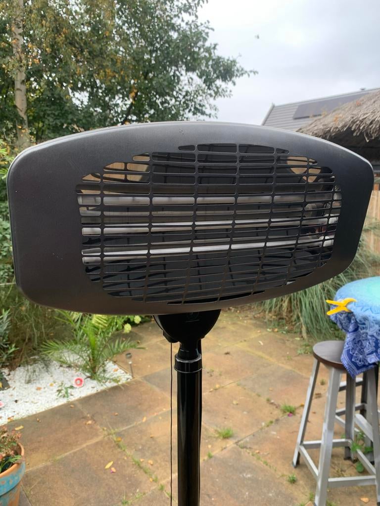 Elektrische terrasverwarmer op standaard, Ophalen of Verzenden, Gebruikt, Elektrisch, Vloer