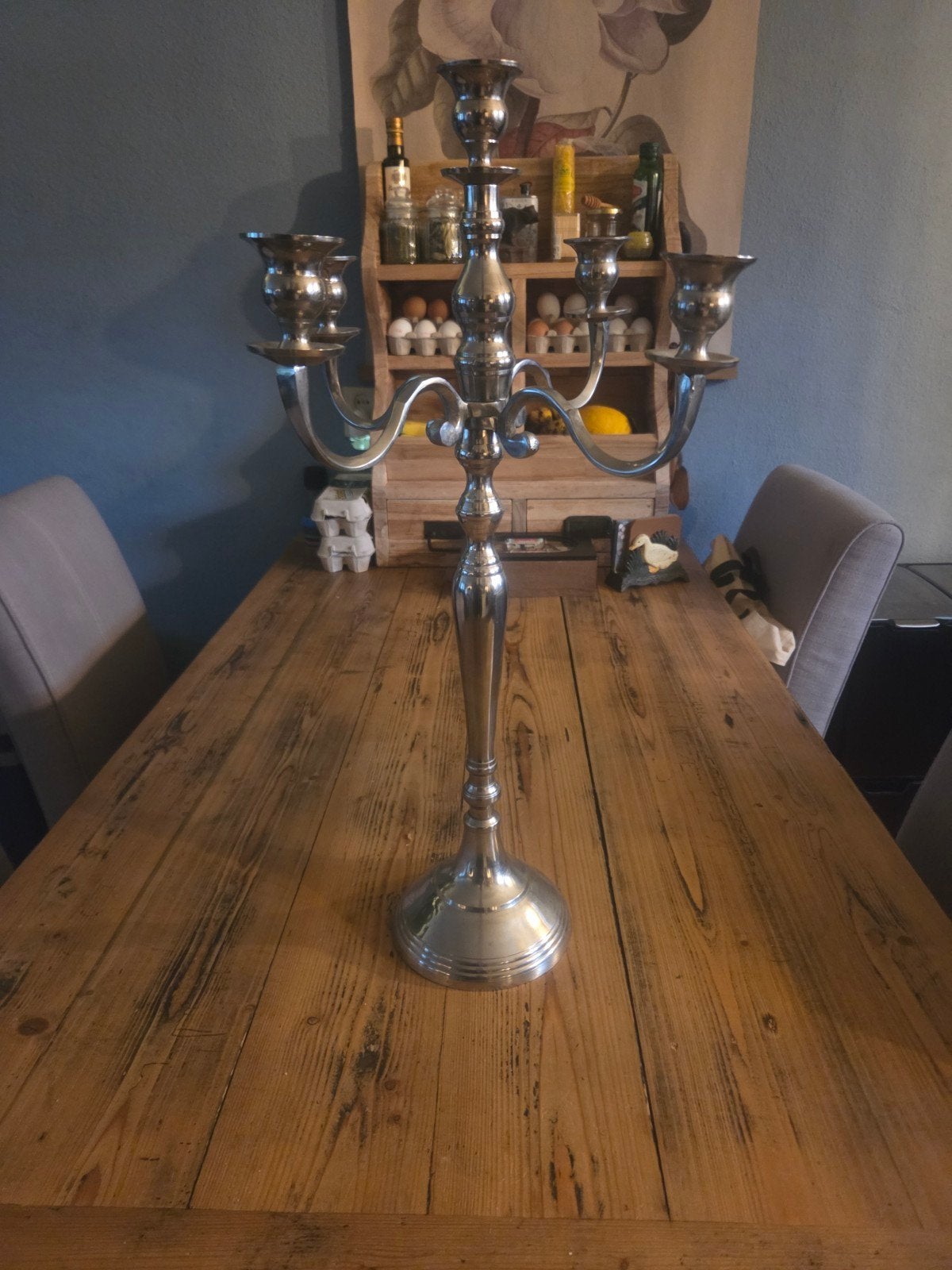 kandelaar voor 5 kaarsen., Ophalen, Overige materialen, Zo goed als nieuw, 62 cm