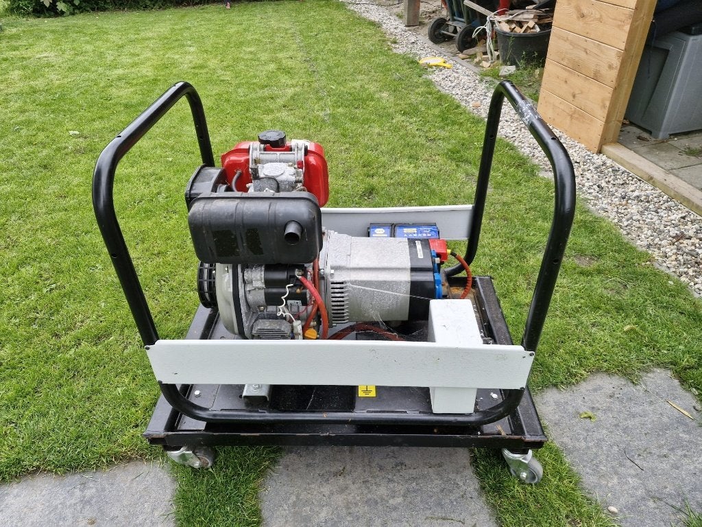 3,6 kva mobiele generator, Elektrisch startend, Dieselolie, Ophalen of Verzenden, Zo goed als nieuw