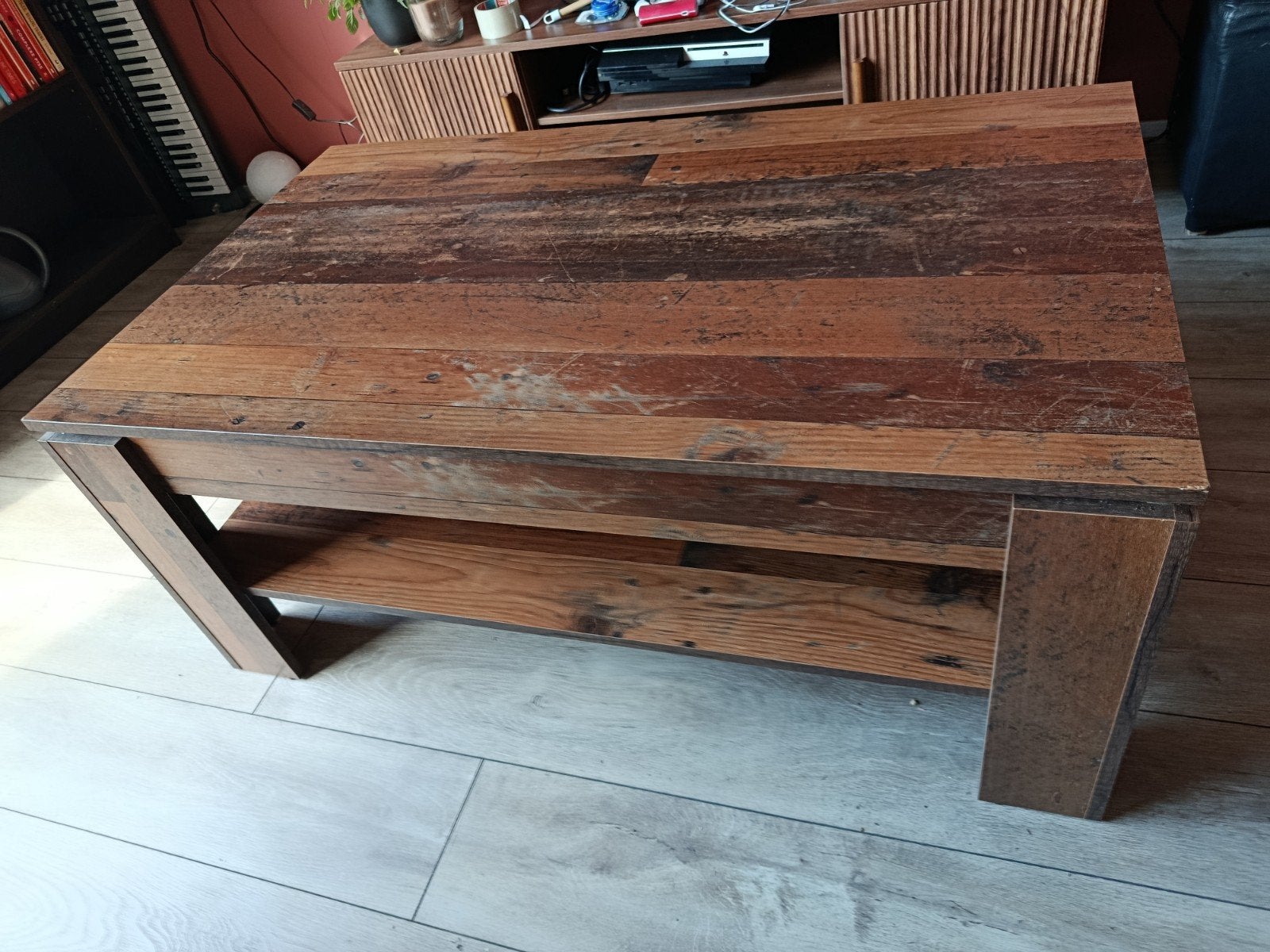 houten salontafel, Ophalen