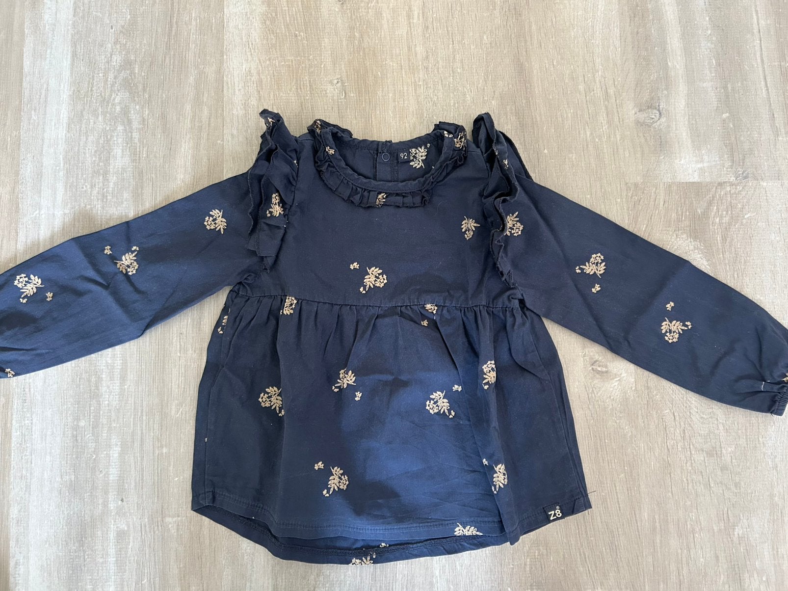 Lief, blauw shirtje/tuniekje van Z8! - maat 92, Ophalen of Verzenden, Zo goed als nieuw, Meisje, Shirt of Longsleeve