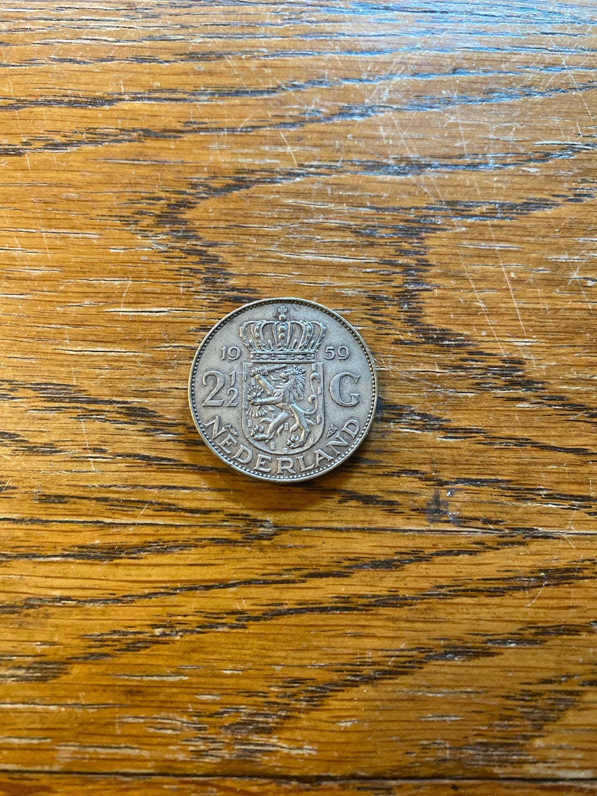 Zilveren 2,5 Gulden 1959., Koningin Juliana, Zilver, Ophalen of Verzenden, Losse munt