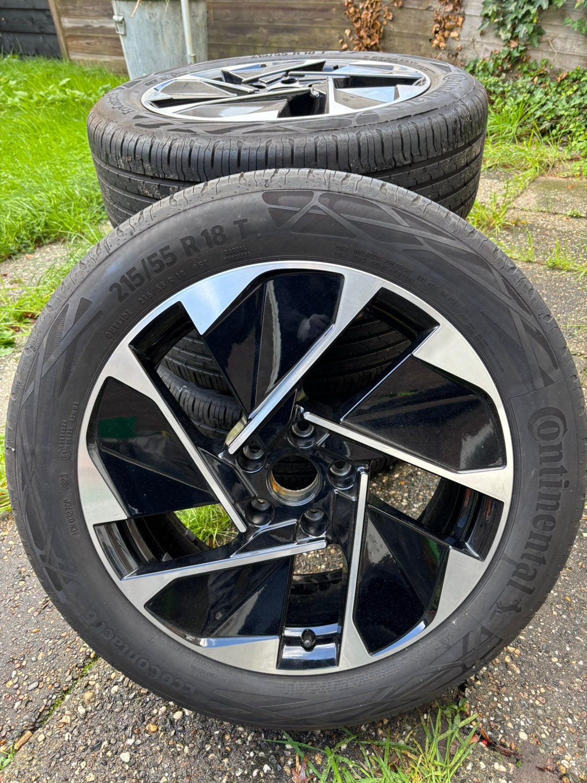 Set nieuwe originele 18” wielen VW ID.3 Conti 215/55R18, Ophalen, 18 inch, 215 mm, Banden en Velgen
