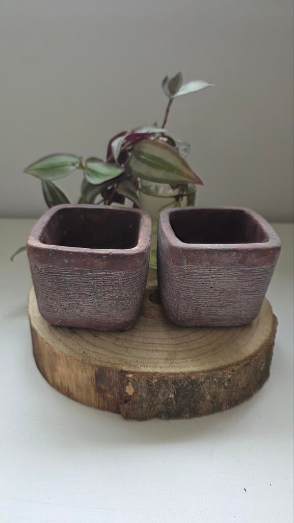 8 nieuwe potjes voor kleine plantjes, Tuin en Terras, Bloempotten, Vierkant, Ophalen of Verzenden, Aardewerk, Binnen