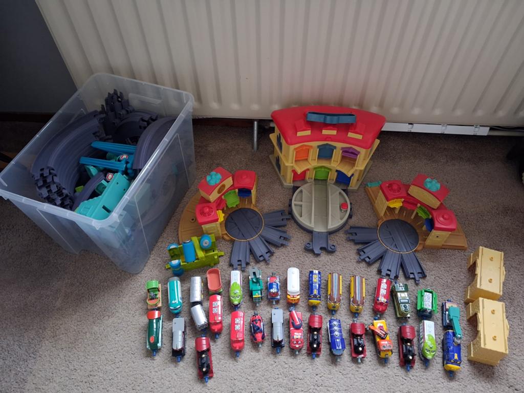 Grote Chuggington Treinset met Veel Treinen en Accessoires, Ophalen, Gebruikt