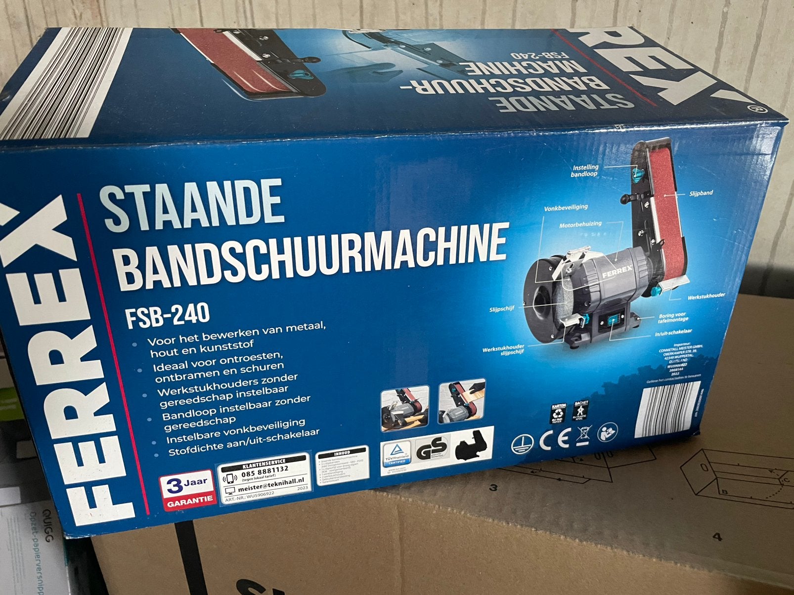nieuwe bandschuur slijpmachine ferrex, Doe-het-zelf en Verbouw, Gereedschap | Slijpmachines, Ophalen of Verzenden, Zo goed als nieuw