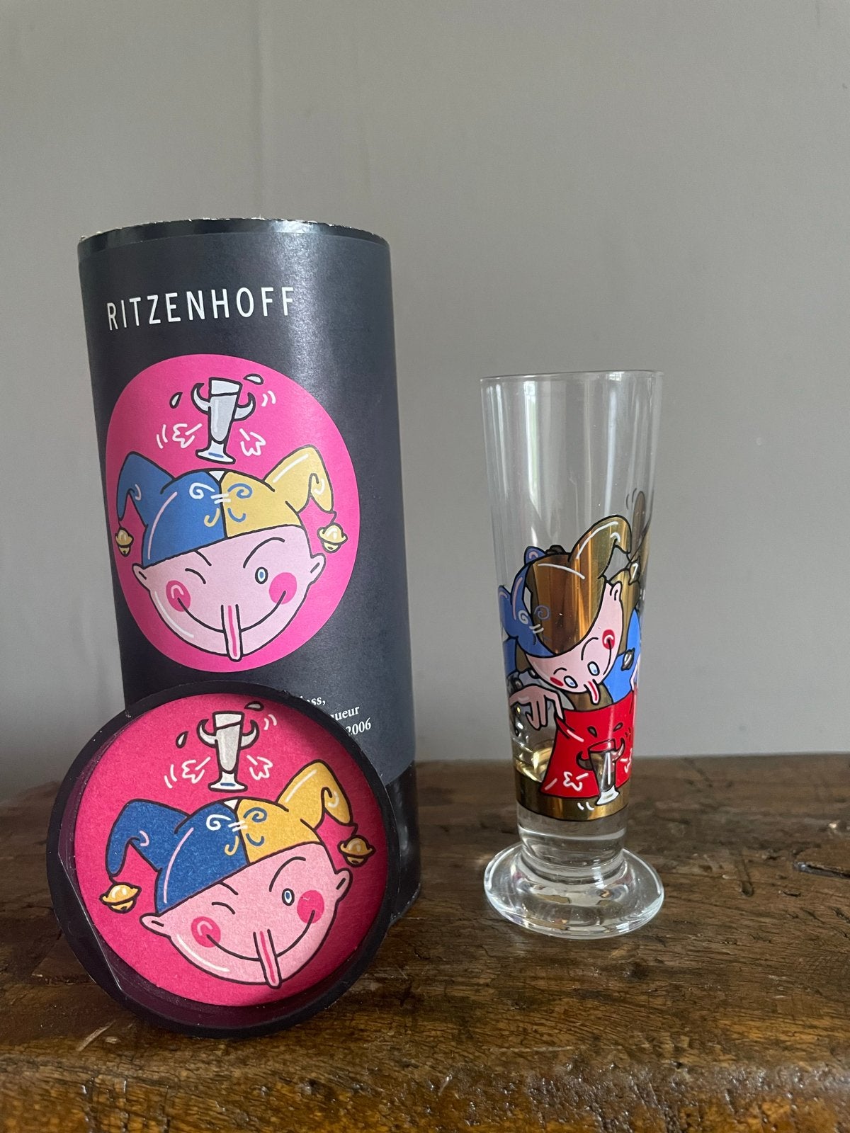 Ritzenhoff Schnapsglas Marcel Bierenbroodspot 2006, Verzamelen, Ophalen of Verzenden, Nieuw, Overige typen