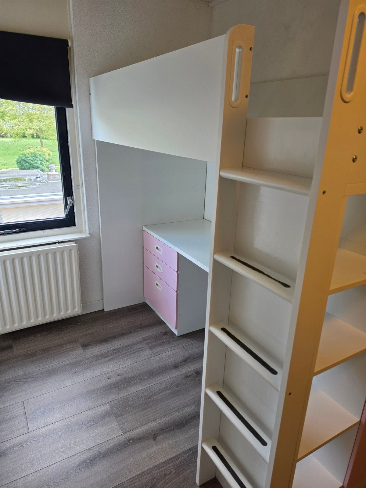 IKEA SMÅSTAD Hoogslaper met Bureau, Kast en Opbergruimte, Gebruikt, Eenpersoons, Ophalen of Verzenden, 200 cm