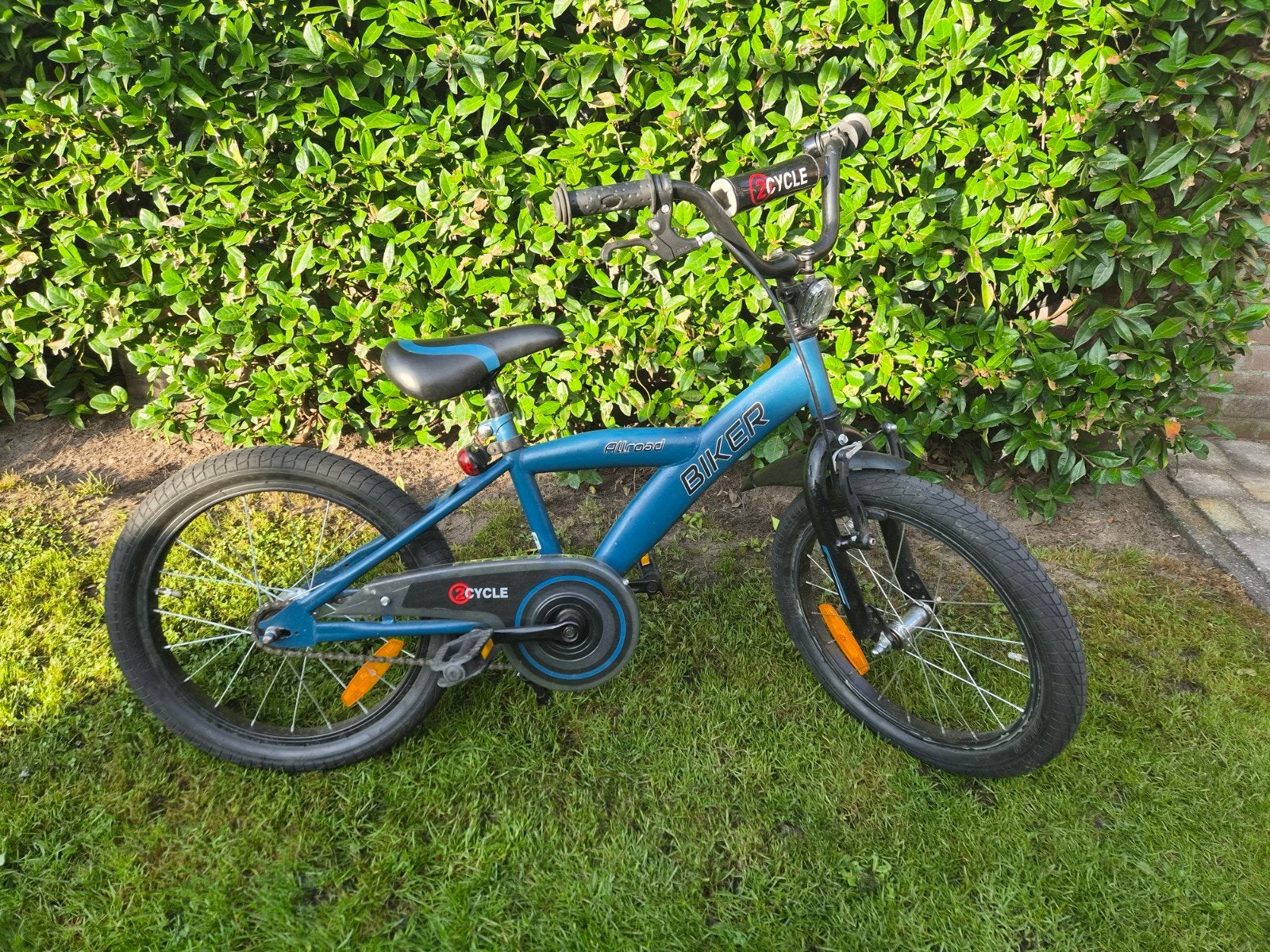 Kinderfiets Biker 2Cycle 18 inch - Blauw, Ophalen, Terugtraprem, Biker 2Cycle, 16 tot 20 inch