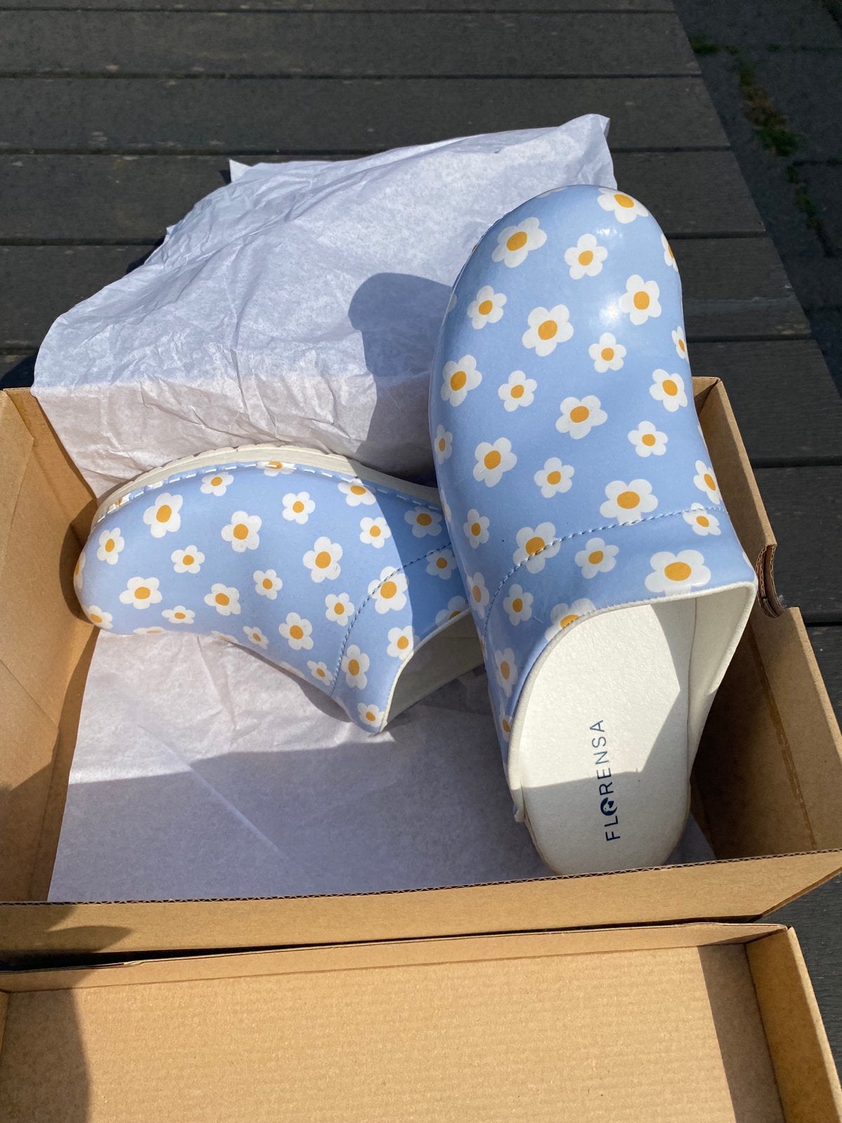 Florensa Flex Medische Klompen Daisy Light Blue (‘Sanita’), Ophalen, Nieuw, Blauw, Werkschoenen