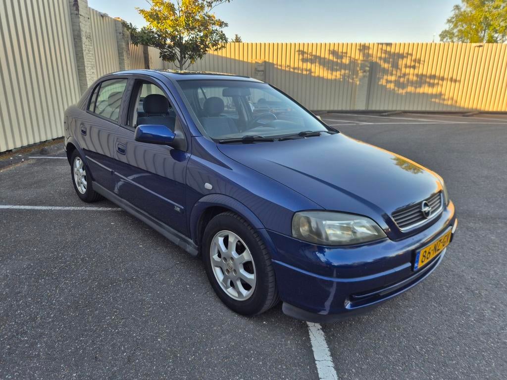 Opel Astra G 1.6 16V 5D 2004 Blauw Airconditioning, Voorwielaandrijving, 4 cilinders, Blauw, 100 pk