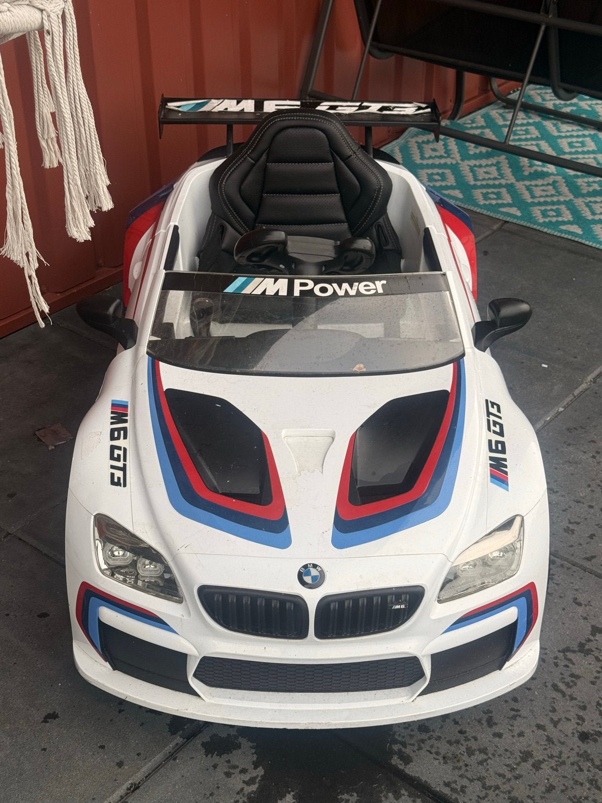 BMW M6 GT3 Elektrische Kinderauto 12V met Afstandsbediening, Gebruikt