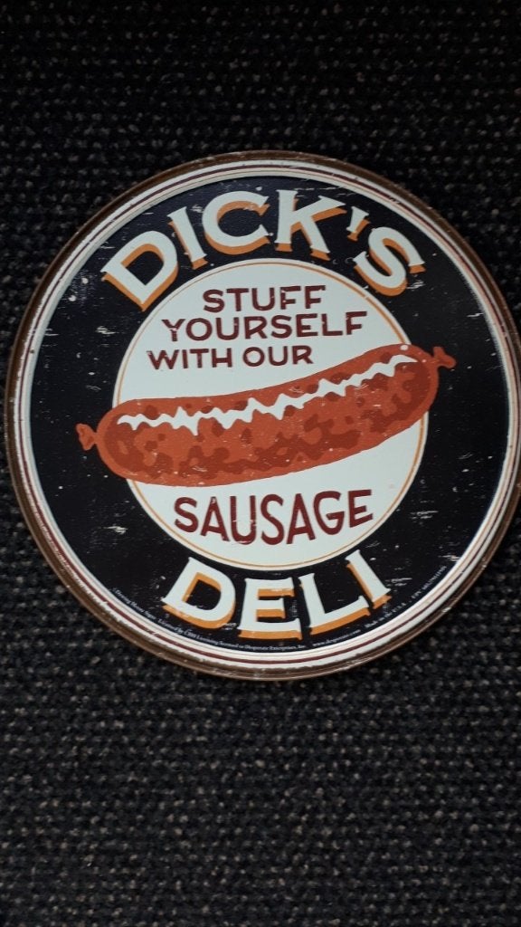 Wandbord Dick's Deli ZGAN, Tekstbord, Ophalen, Zo goed als nieuw, Metaal