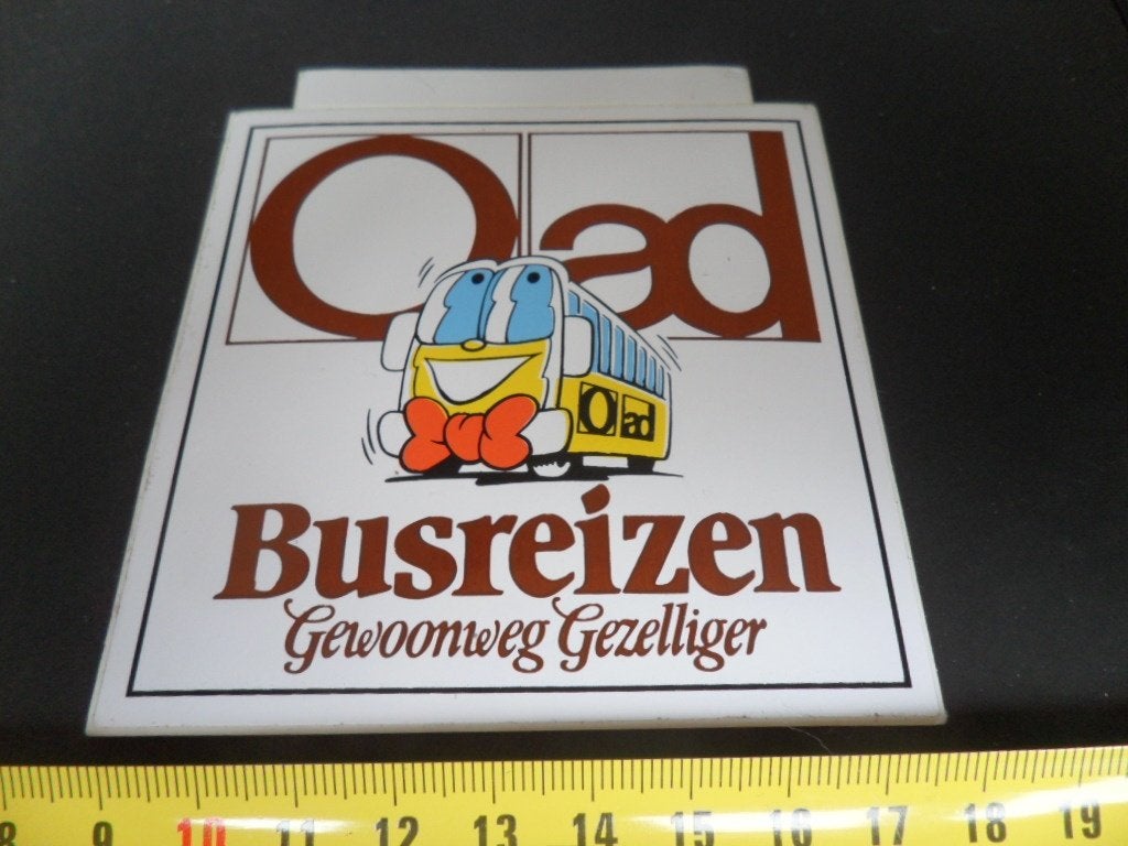 sticker 111 OAD busreizen gewoonweg gezelliger *, Verzamelen, Ophalen, Zo goed als nieuw