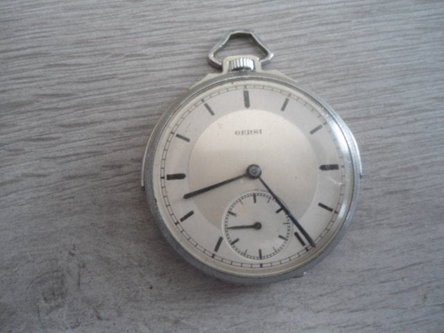 Gersi; Zakhorloge - mei 1937, Sieraden, Tassen en Uiterlijk, Horloges | Antiek, Overige merken, Zakhorloge, Staal, 1930 tot 1960