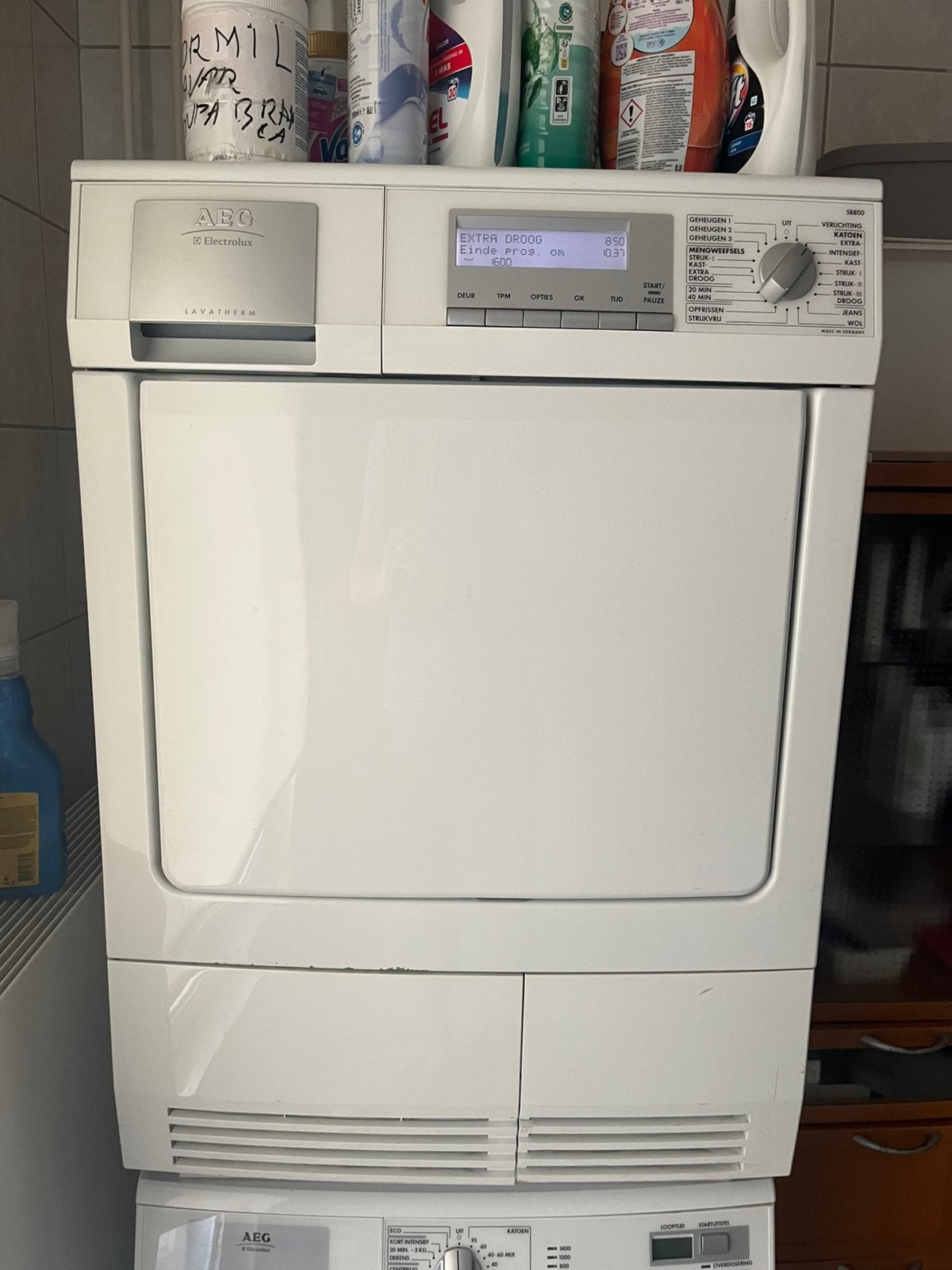 AEG Lavatherm condens wasdroger te koop, Ophalen, 6 tot 8 kg, Gebruikt, Voorlader