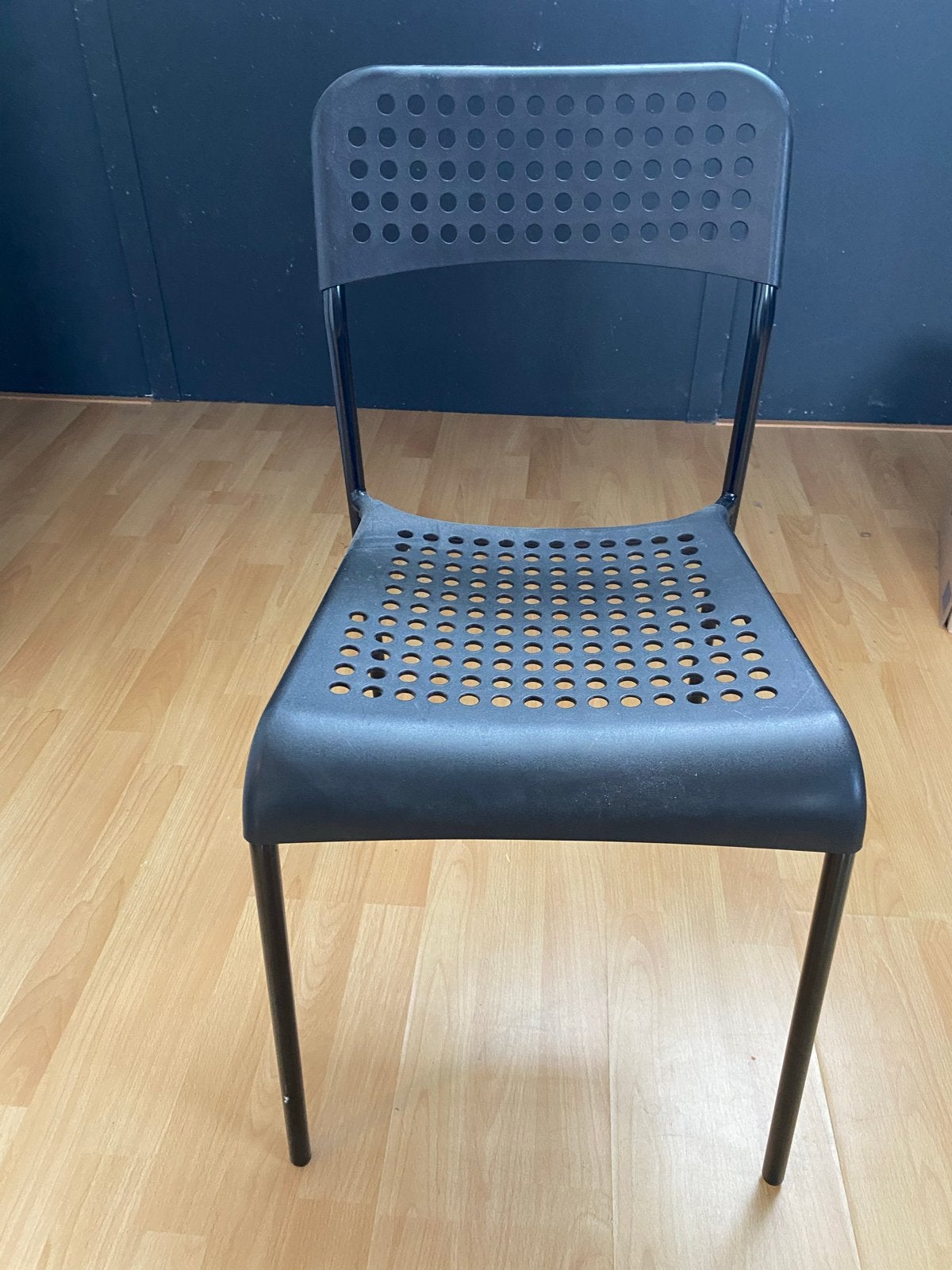 IKEA ADDE Stoel - Zwart, Gebruikt, Ophalen, Kunststof, Gebruikt, Zwart