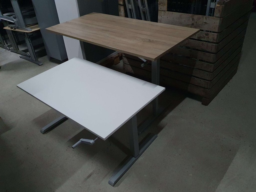 30x Zit-sta bureau ( ook met nieuwe bladen div kleuren ), Zit-sta bureau, VST, In hoogte verstelbaar, Ophalen of Verzenden