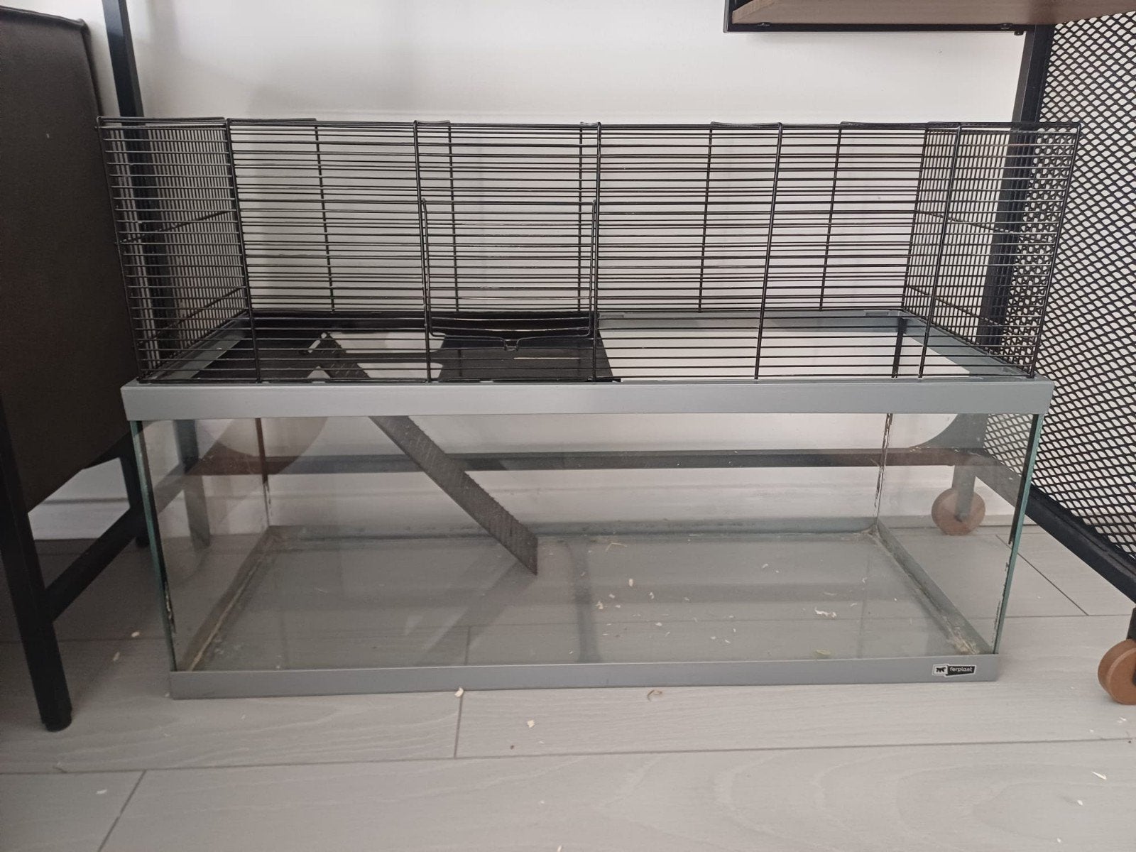 Gerbilarium / hamsterkooi 80x40x50, Dieren en Toebehoren, Knaagdieren en Konijnen | Hokken en Kooien, Kooi, Zo goed als nieuw