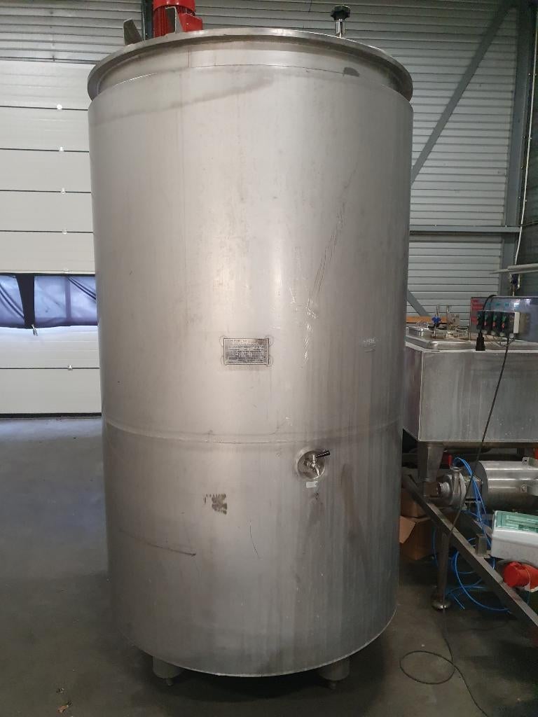 RVS tank 2500 liter, roerwerk, geïsoleerd, externe spiraal., Ophalen of Verzenden