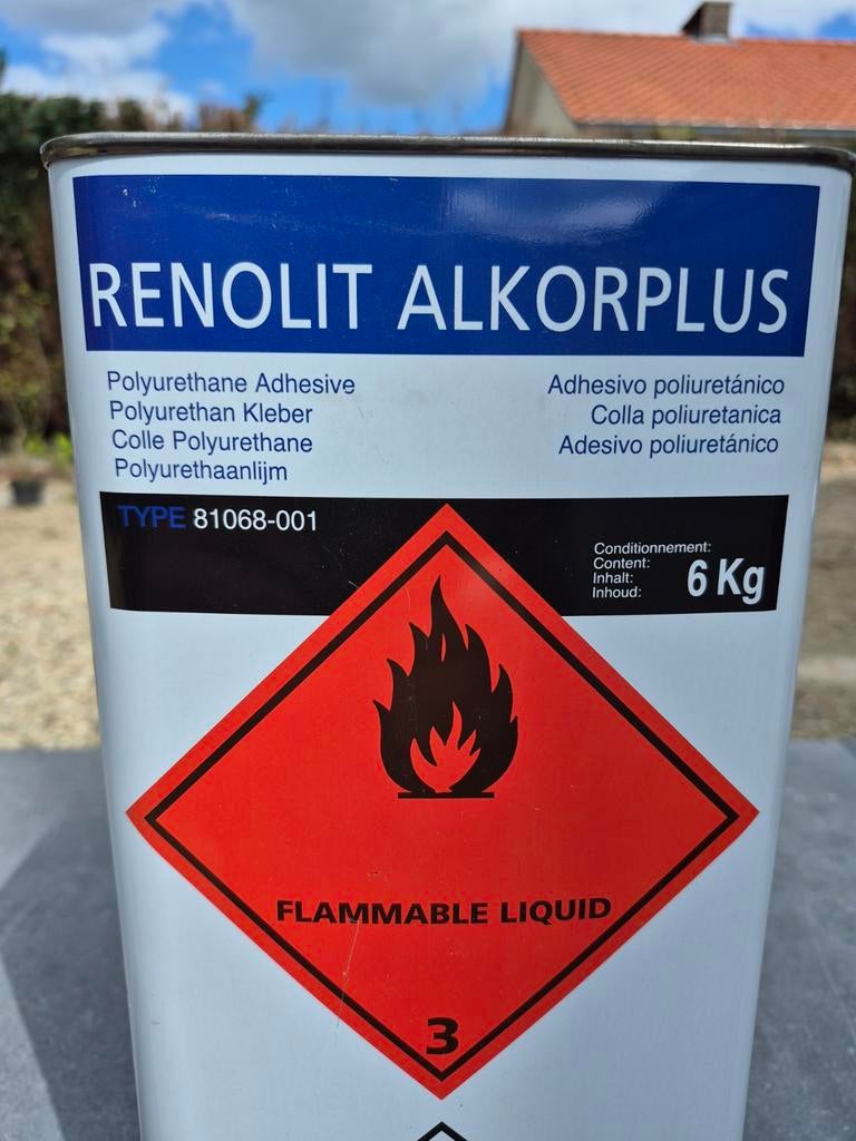 RENOLIT ALKORPLUS Polyurethaanlijm - 6 KG, Doe-het-zelf en Verbouw, Schildersmaterialen, Nieuw, Overige typen, Ophalen of Verzenden