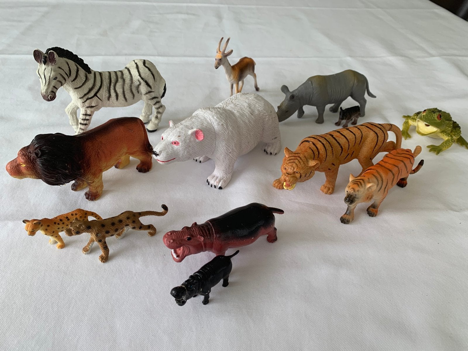 13 wilde/ dierentuin dieren, ongemerkt, Ophalen of Verzenden, Gebruikt, Beeldje of Figuurtje