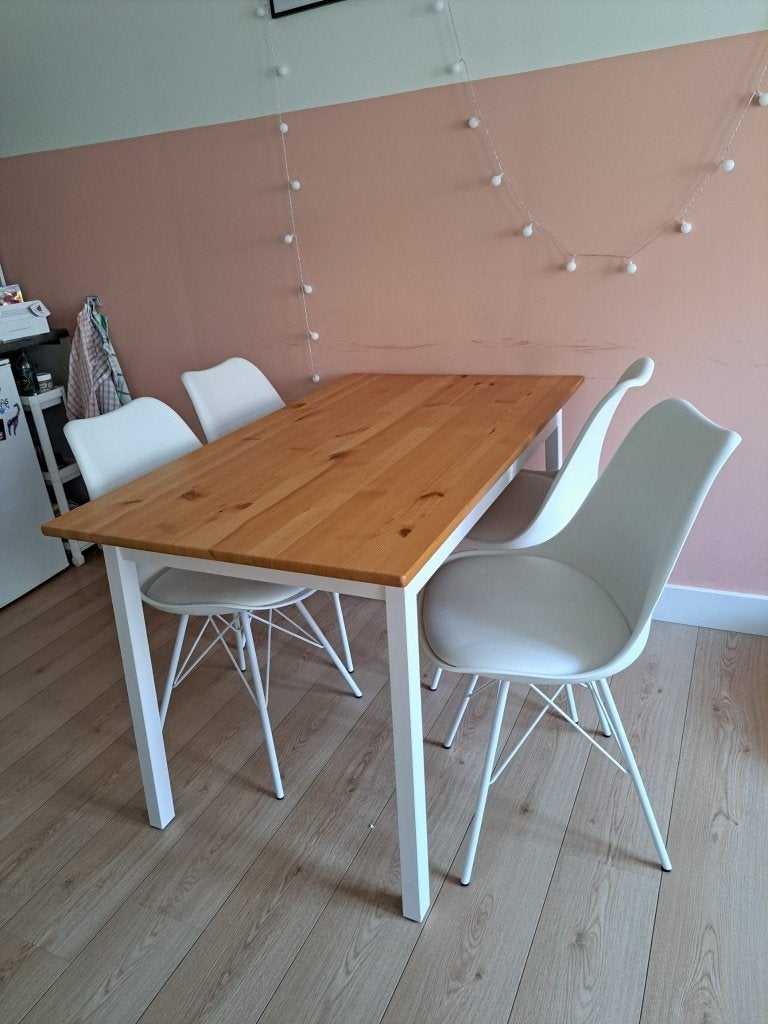IKEA PINNTORP eettafel 125x75 cm, Ophalen, Gebruikt, 100 tot 150 cm, Scandinavisch