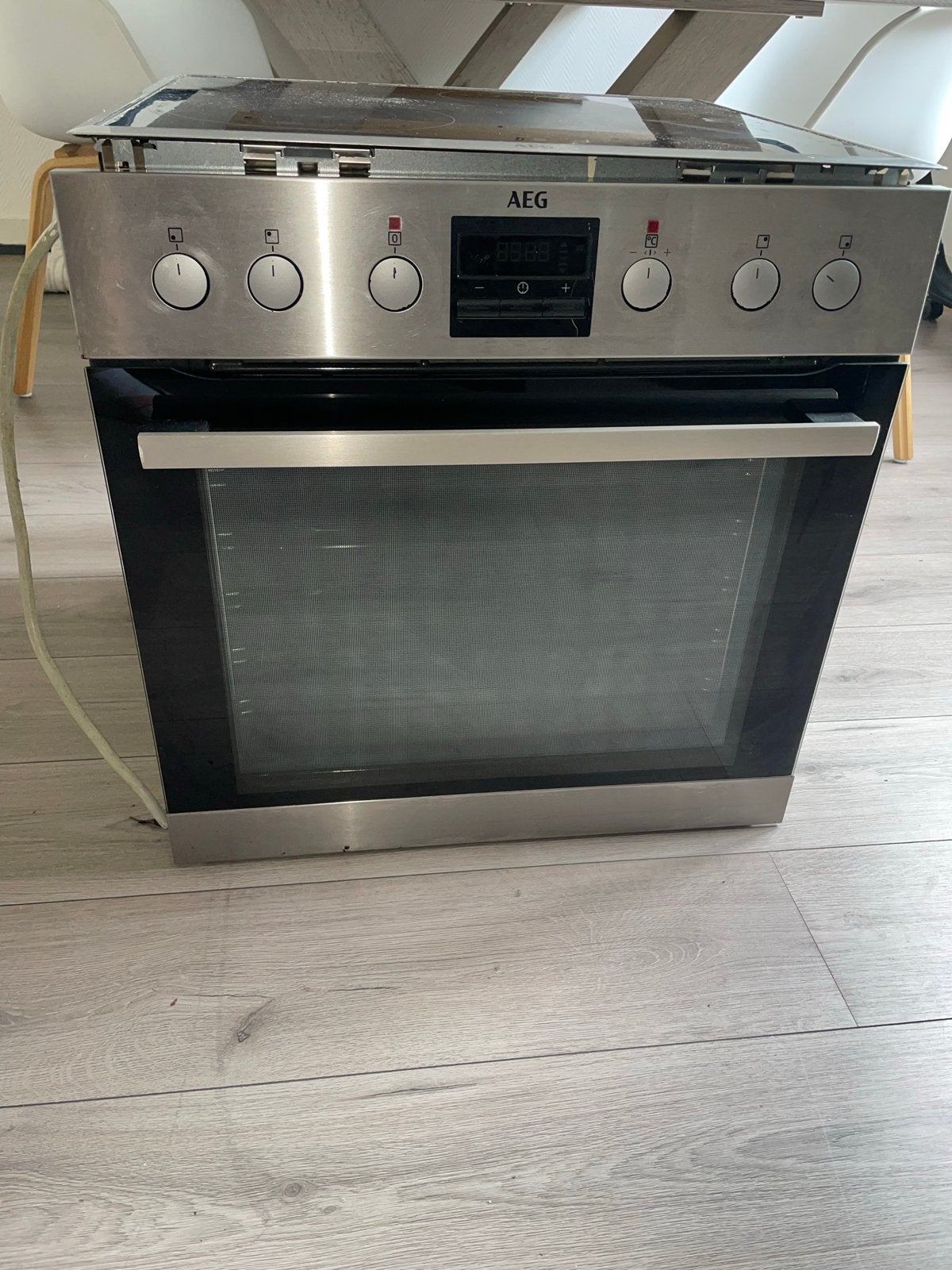 AEG  inbouw keramische Kookplaat en Oven, Ophalen, Gebruikt, Keramisch, 4 kookzones
