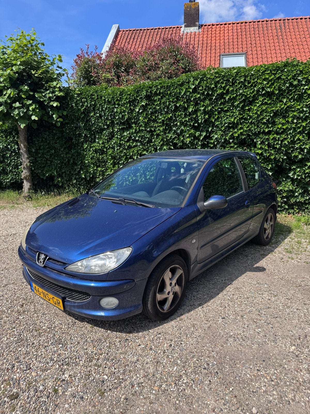 Peugeot 206 1.6 16V Gentry 3D 2004 Blauw, Auto's, Voorwielaandrijving, 40 €/maand, Zwart, Blauw