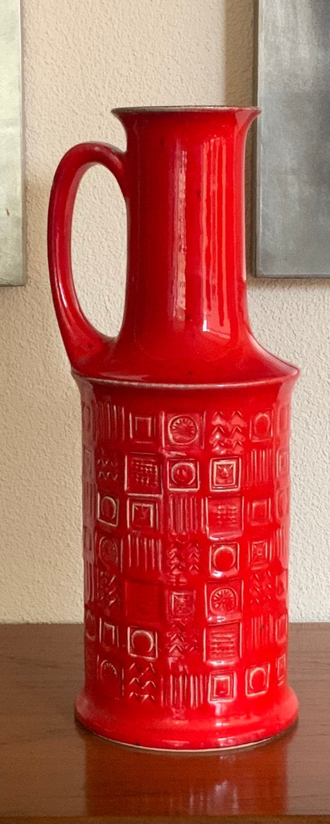 Retro vintage Bay vaas Bodo Mans 45cm, Ophalen of Verzenden