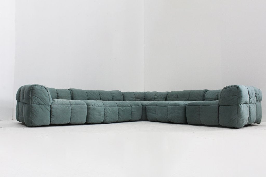 Vintage modulaire Arflex Strips sofa jaren 70, Design , vintage, Gebruikt, Hoekbank, 300 cm of meer